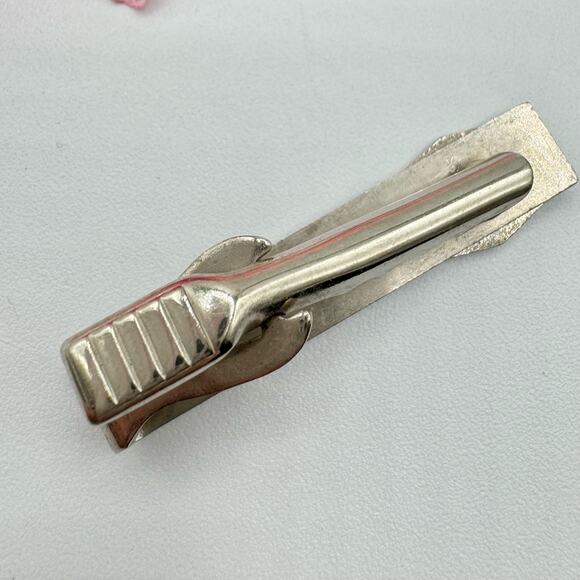 Vintage UCON Tie Bar Clasp Clip Company Advertising Logo Collectible Blue White - Picture 6 of 9
